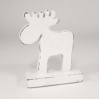 украшение новогоднее на подставке олень белый white reindeer, 15х11х5 см в Вологде