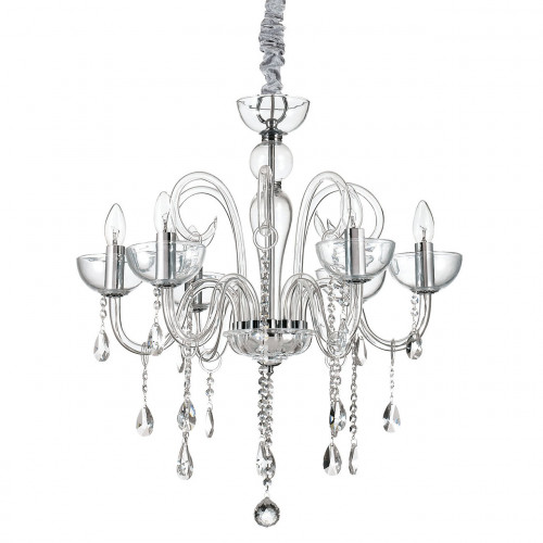 подвесная люстра ideal lux canaletto sp6 trasparente в Вологде