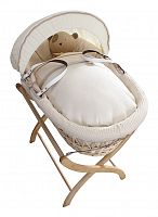 колыбель-переноска premium moses basket натуральная, кремовое белье в Вологде