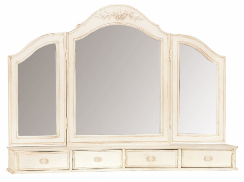 зеркало трельяж настольное бежевое с ящиками и декором марсель в Вологде