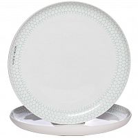 тарелка белая с бирюзовым рисунком 30*30*3,3 в Вологде