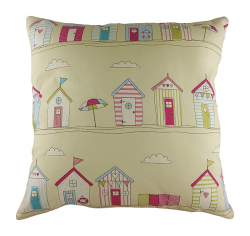 подушка с принтом beach huts pink в Вологде