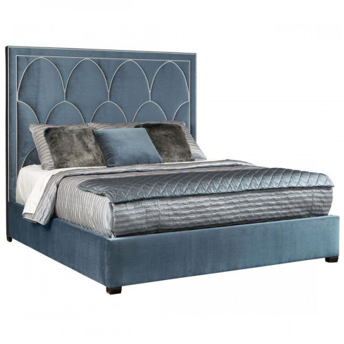 кровать двуспальная 160х200 голубая petals queen в Вологде
