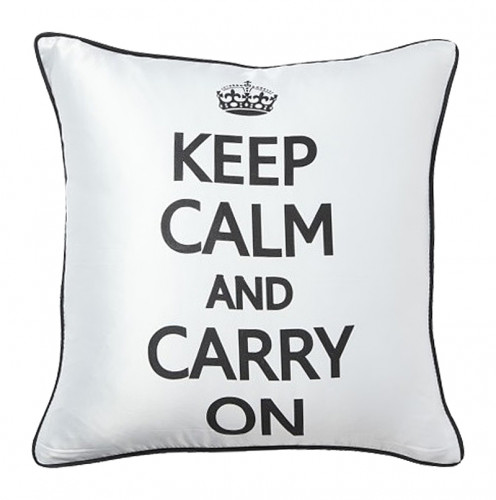 подушка с надписью keep calm and carry on в Вологде