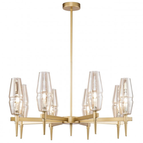 подвесная люстра maytoni lita h002pl-08g янтарная в Вологде