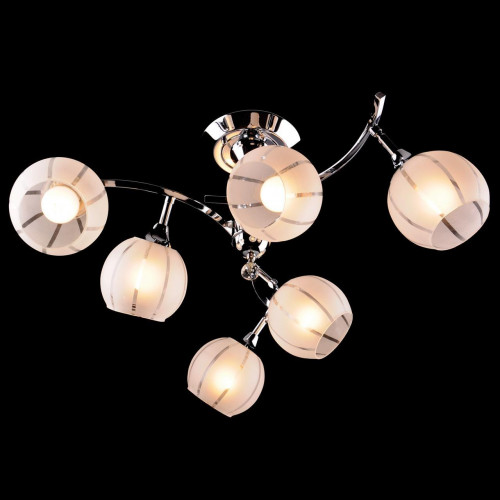 потолочная люстра eurosvet 3353/6 хром/белый в Вологде