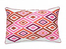 розовая декоративная подушка прямоугольная eclectic style ромбы в Вологде