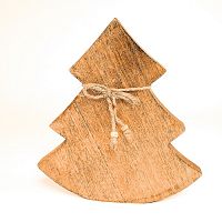 украшение новогоднее ель деревянная wooden tree, 23х23х2,5 см в Вологде
