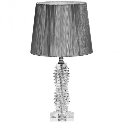 лампа настольная glass серебряный плафон 10х10х37 см в Вологде