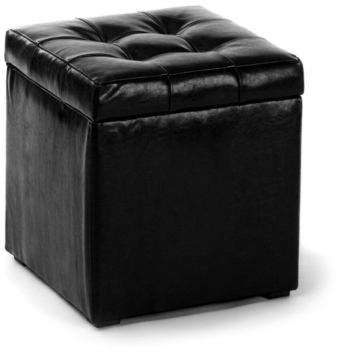 пуф шарм-дизайн люкс с ящиком черный в Вологде
