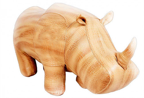 банкетка «пуф носорог» экокожа светло-коричневый в Вологде