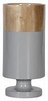 ваза настольная rustic chic tube wood grey в Вологде