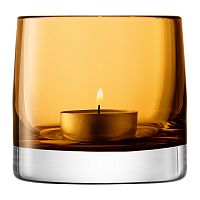 подсвечник стеклянный охра для чайной свечи light colour, 8,5 см в Вологде