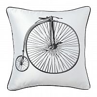 подушка с ретро-велосипедом retro bicycle white в Вологде