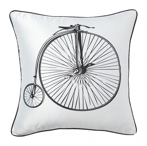 подушка с ретро-велосипедом retro bicycle white в Вологде