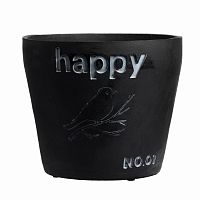 цветочный горшок happy чёрный в Вологде