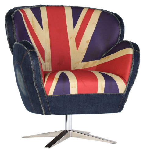 кресло aizek uk flag красное-синее в Вологде