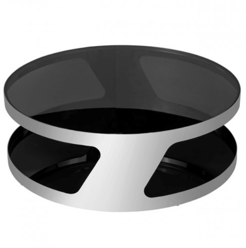 столик журнальный circle black серебряный , чёрный в Вологде