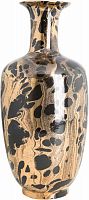 ваза керамическая классическая с высоким горлышком и рисунком 39 см leopard бежевая в Вологде
