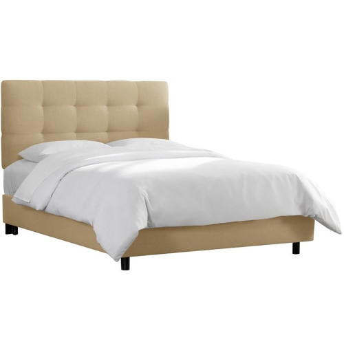кровать двуспальная 160х200 бежевая alice tufted beige в Вологде