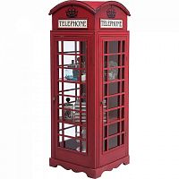 шкаф-витрина london telephone красный в Вологде