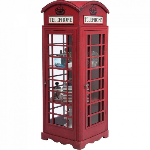 шкаф-витрина london telephone красный в Вологде