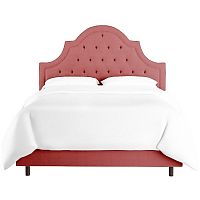 кровать двуспальная 160х200 розовая с каретной стяжкой harvey tufted rose velvet в Вологде