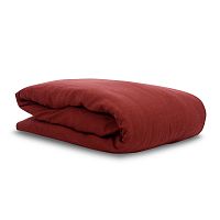 пододеяльник изо льна бордового цвета essential 150х200 в Вологде