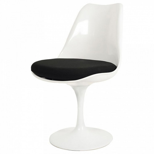 стул eero saarinen style tulip chair черная подушка в Вологде