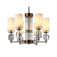 люстра felton 6 от delight collection белая/прозрачная/латунь в Вологде