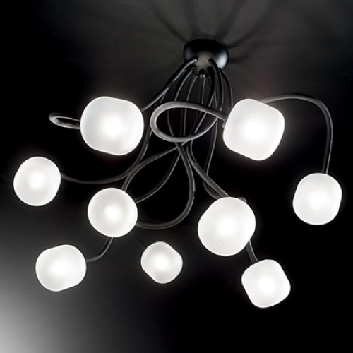 потолочная люстра ideal lux octopus pl9 nero в Вологде