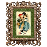 репродукция старинной рождественской гравюры best wishes в Вологде