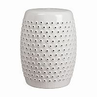 керамический столик-табурет cutwork garden stool белый в Вологде