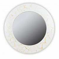 зеркало белое круглое диаметр 75 см с золотым декором fashion white gold в Вологде
