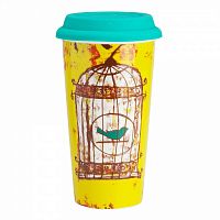 термостакан с силиконовой крышкой bird in cage в Вологде