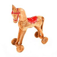 украшение новогоднее лошадка на колесах christmas horse, 40х30х13 см в Вологде